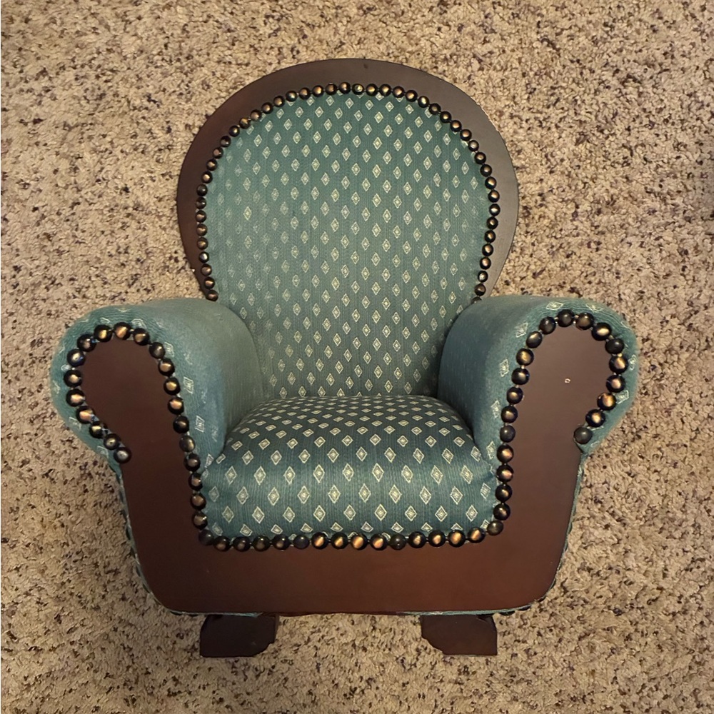 Vintage Dayton Hudson Upholstered Doll Chair For 18" Dolls like As American Girl